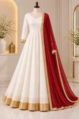 Women’s Long Maxi with Gotta Work Dupatta – Elegant Maxi Dress