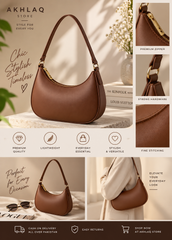 Stylish Women's Leather Shoulder Bag | Elegant Crossbody Handbag with Phone Pouch