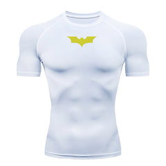 Bat Printed Men's Compression T-Shirt | Slim Fit Gym, Running & Fitness Sportswear