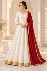Women’s Long Maxi with Gotta Work Dupatta – Elegant Maxi Dress