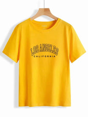 Men's Summer T-Shirt | Los Angeles California Print | Stylish Round Neck Casual Tee