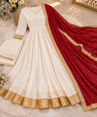Women’s Long Maxi with Gotta Work Dupatta – Elegant Maxi Dress