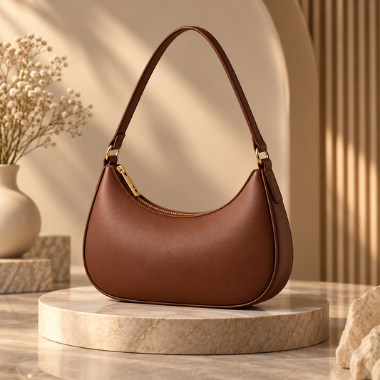Stylish Women's Leather Shoulder Bag | Elegant Crossbody Handbag with Phone Pouch