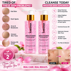 Kabishah by Shahzad LuminaBright Whitening Face Wash – Pack of 2 | Brightening Face Wash for Dark Spots & Dull Skin