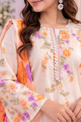 Zellbury Unstitched 3-Piece Lawn Suit for Women